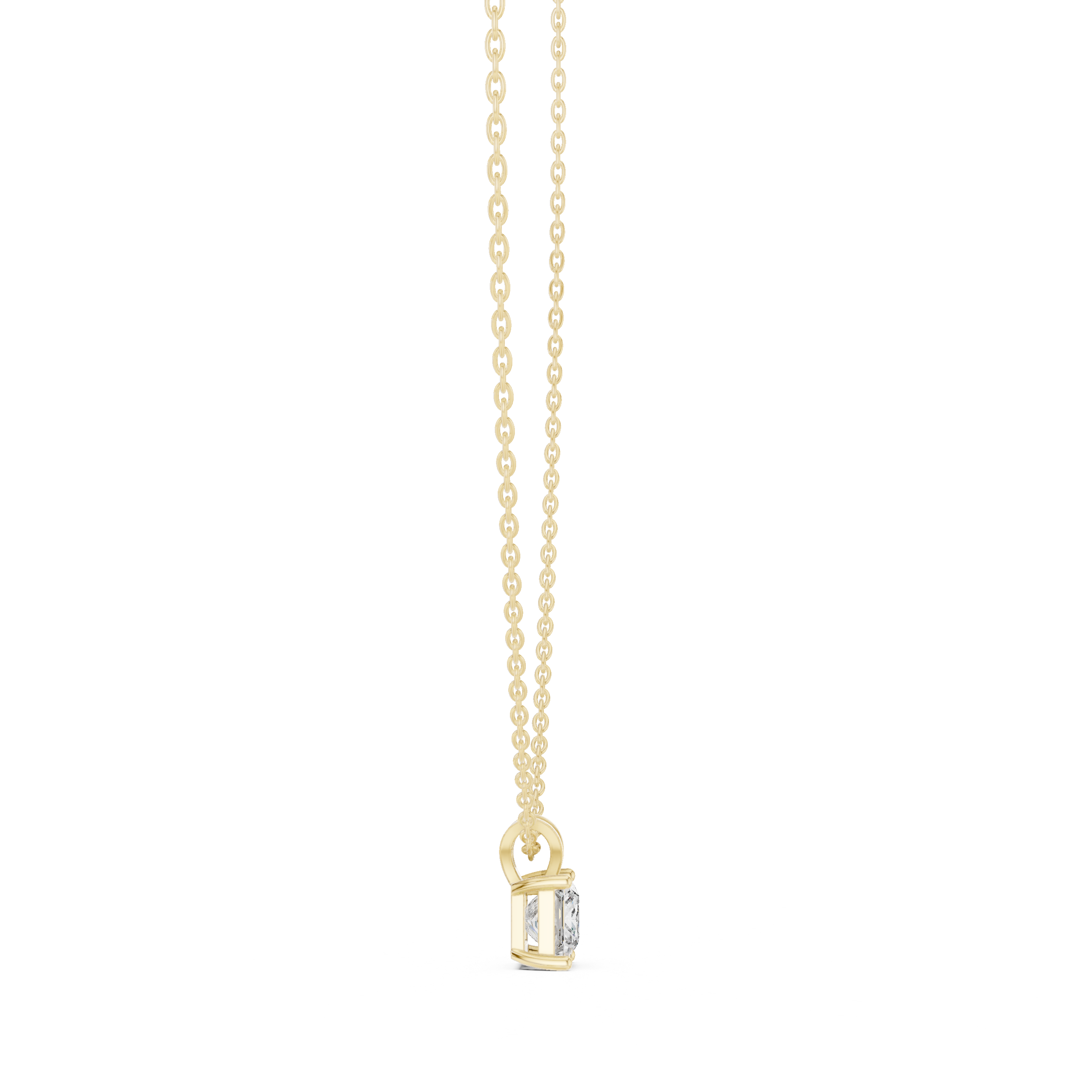 Minimalist Princess Cut Diamond Pendant Necklace | Elegant Fine Jewelry Gift