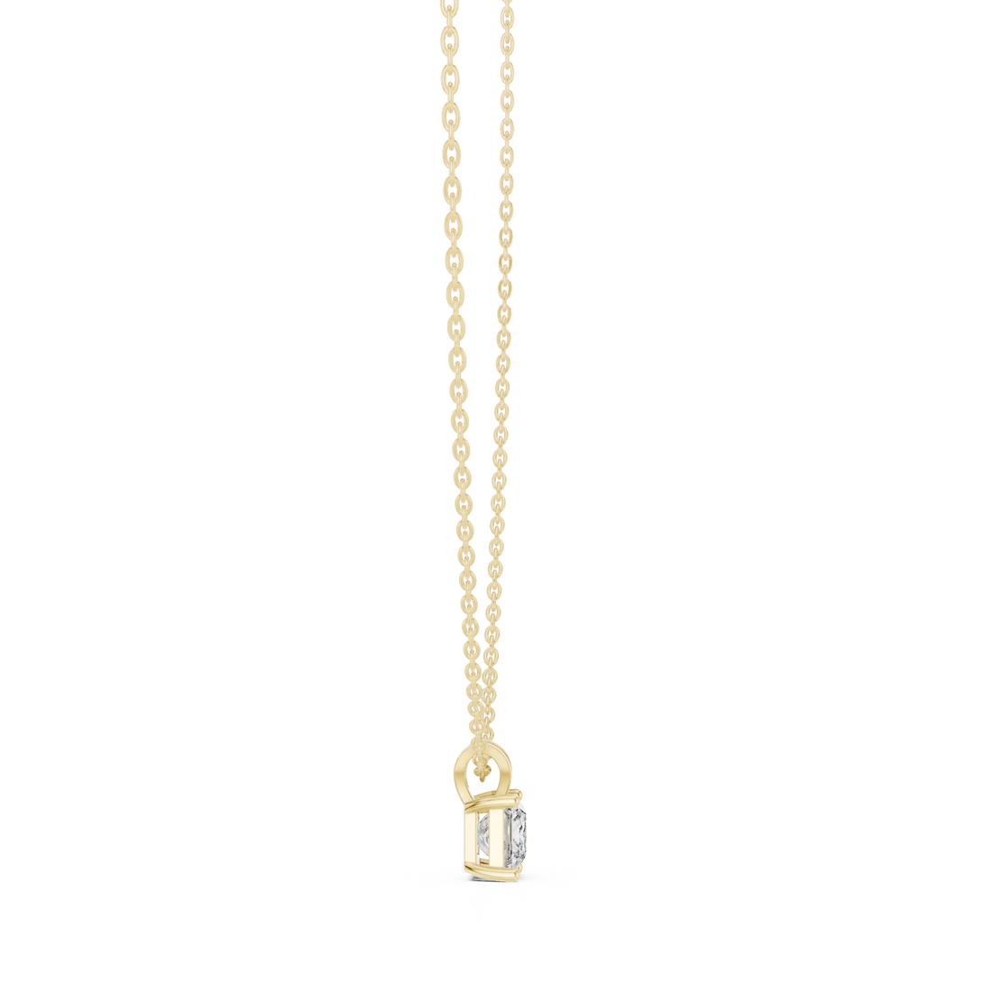 Minimalist Princess Cut Diamond Pendant Necklace | Elegant Fine Jewelry Gift