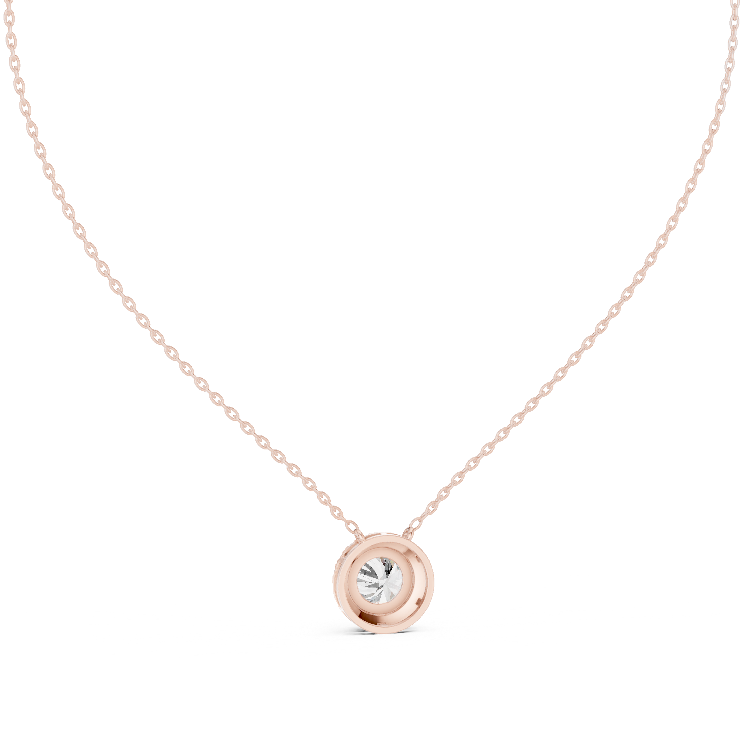Daily Wear Chic Round Cut Halo Pendant Necklace
