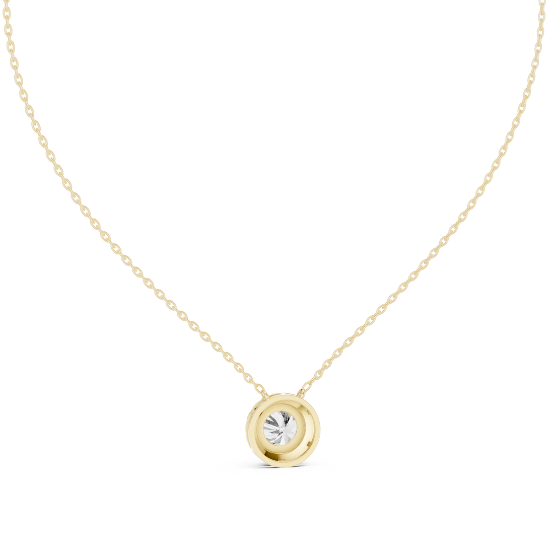 Daily Wear Chic Round Cut Halo Pendant Necklace