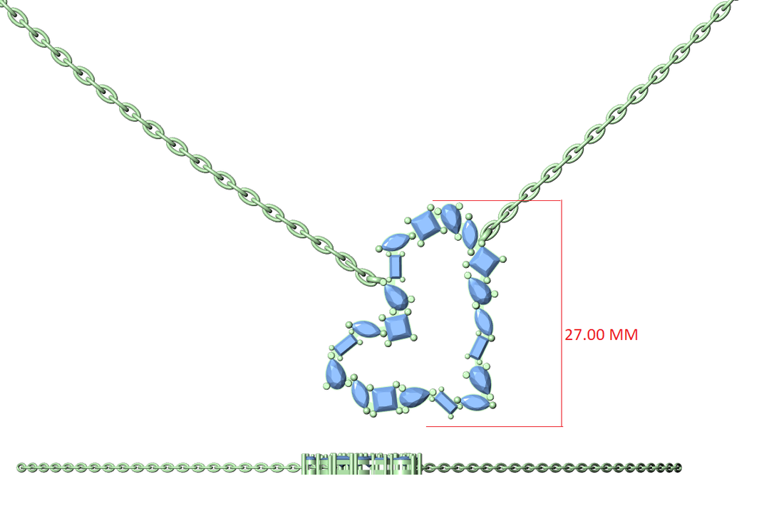 Unique Heart Style Different Diamond Pendant For Engagement