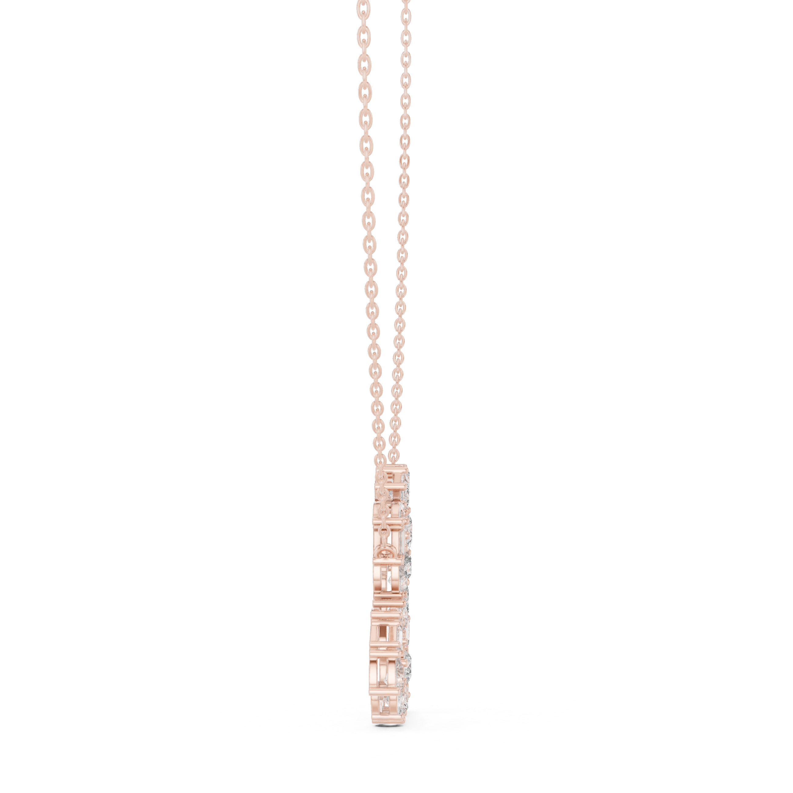 Unique Heart Style Different Diamond Pendant For Engagement