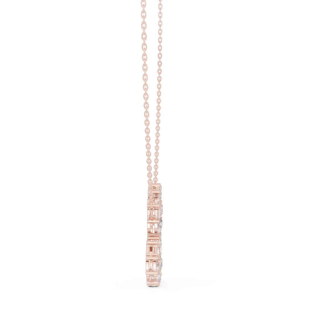Unique Heart Style Different Diamond Pendant For Engagement
