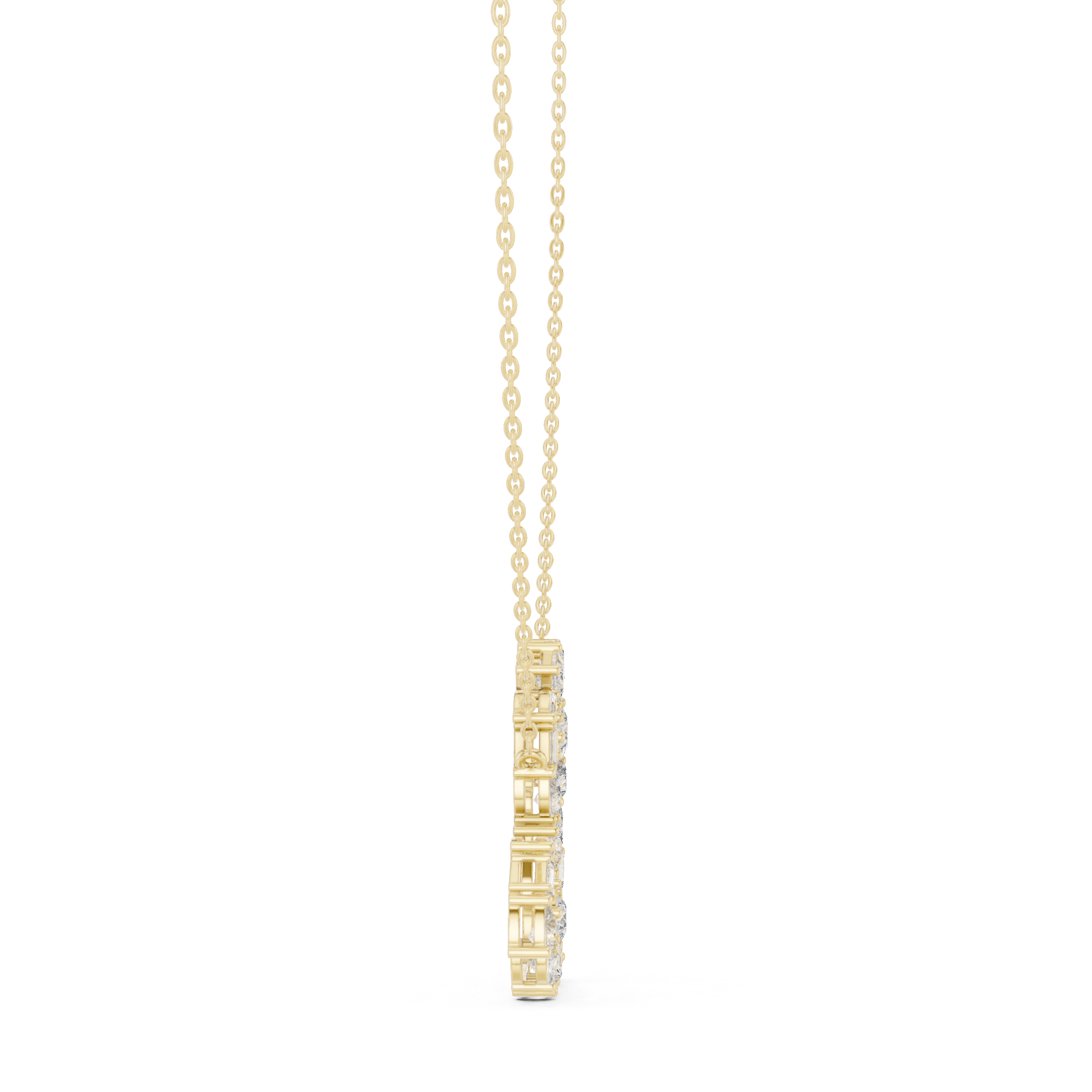 Unique Heart Style Different Diamond Pendant For Engagement