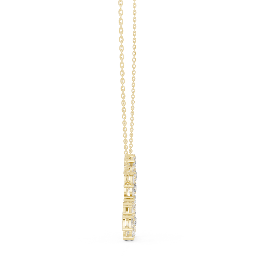 Unique Heart Style Different Diamond Pendant For Engagement