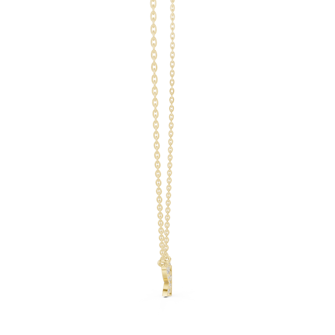 Dazzling Butterfly Style Round Diamond Necklace For Wedding