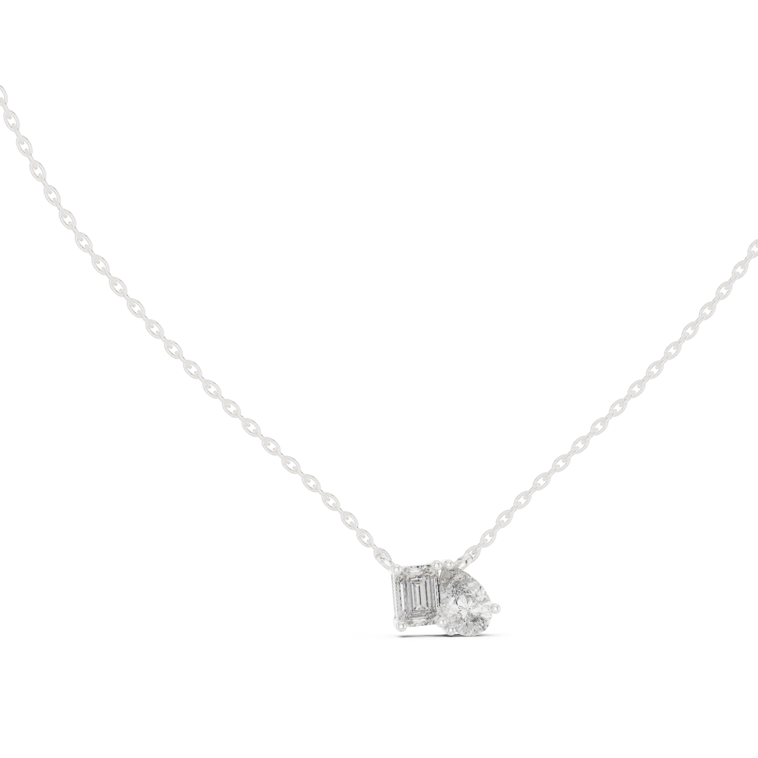 Toi Et Moi Wedding Dainty Pendant For Women's