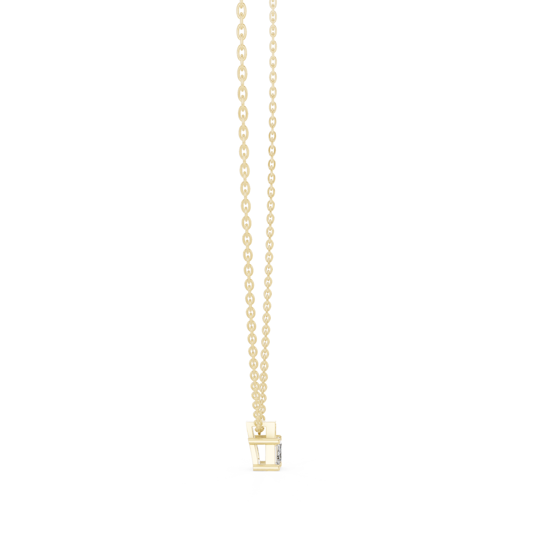 Premium Step Cut Diamond Pendant Necklace, Stylish Minimal Jewelry for Daily Wear