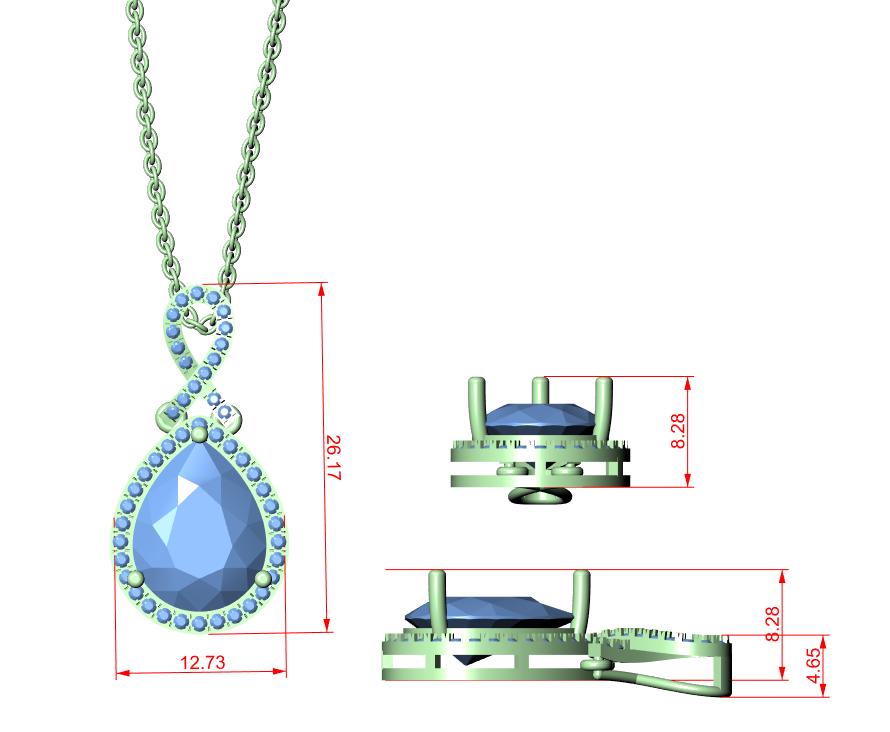 Brilliant Pear Cut Diamond Halo Necklace, Timeless Rose Gold Pendant for Anniversary Gift