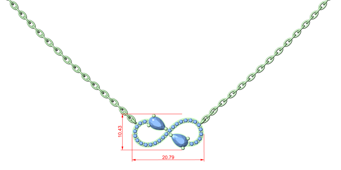 Infinity Diamond Necklace, Rose Gold Pendant for Wedding & Anniversary Gift