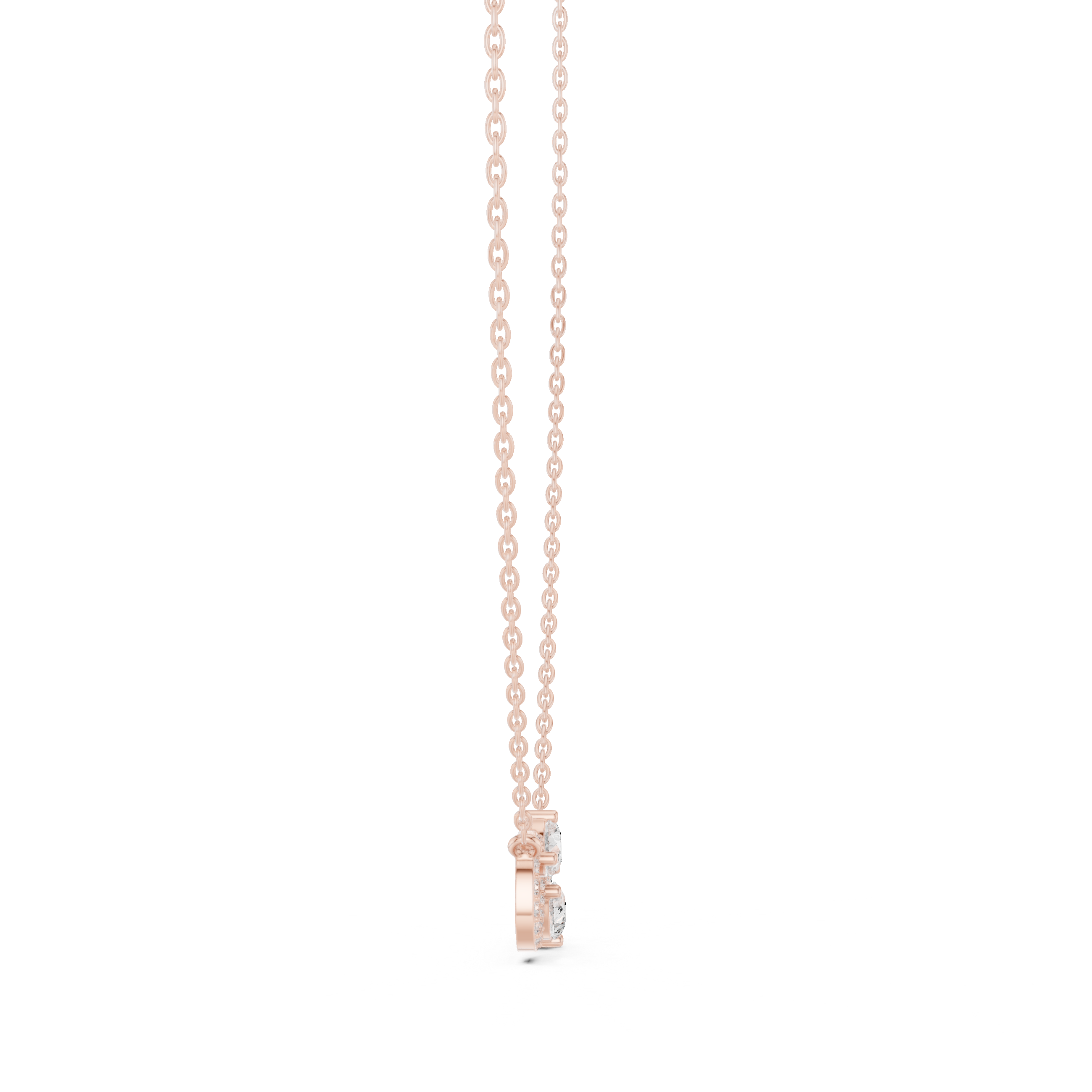 Infinity Diamond Necklace, Rose Gold Pendant for Wedding & Anniversary Gift