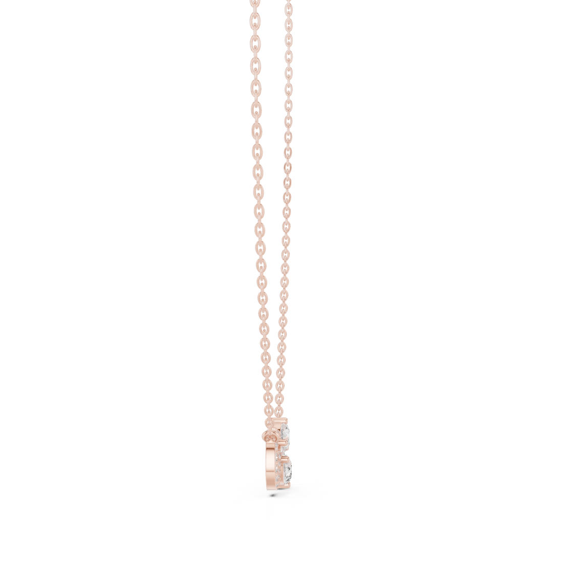 Infinity Diamond Necklace, Rose Gold Pendant for Wedding & Anniversary Gift