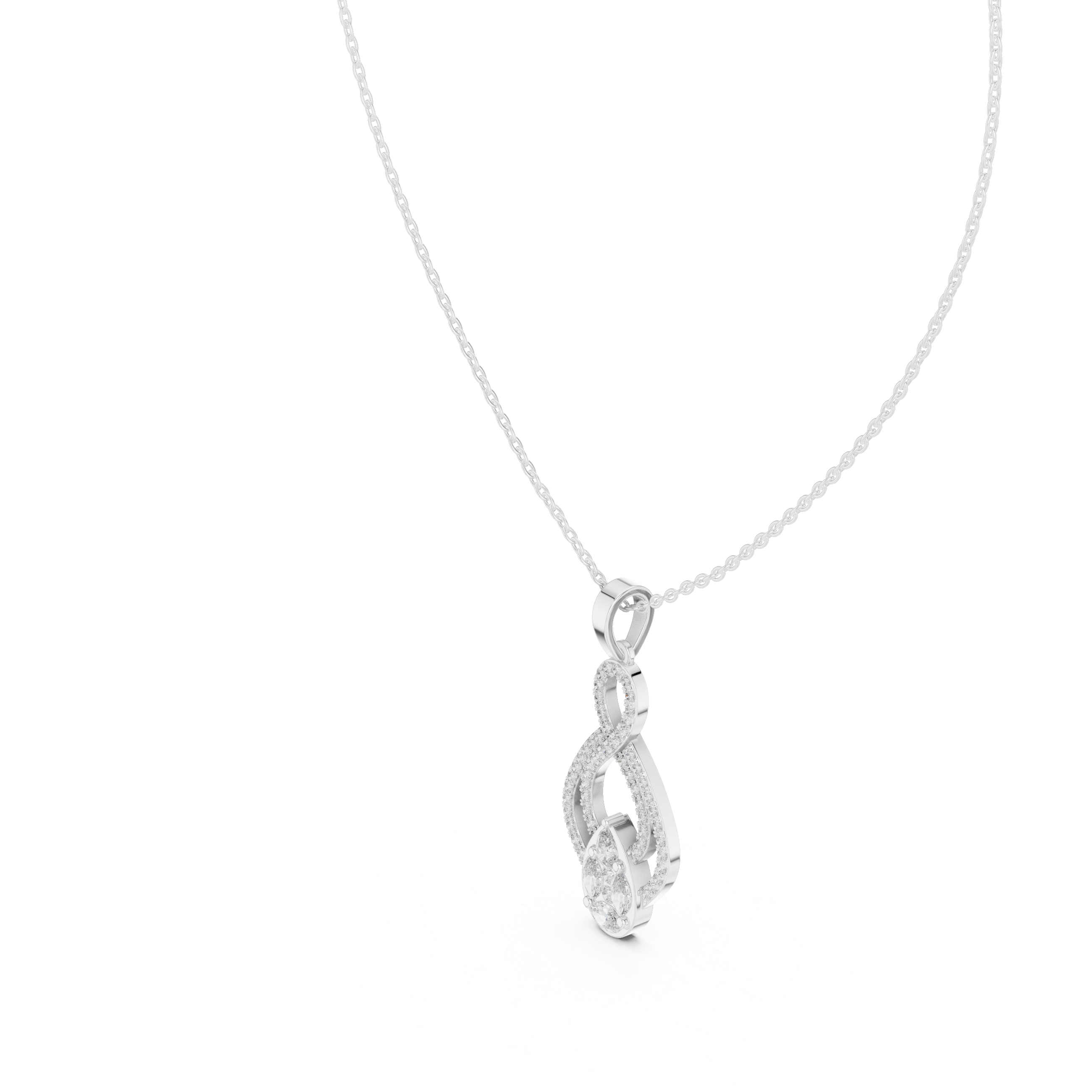 Oval Diamond Halo Pendant Necklace in Rose Gold, Elegant Minimal Necklace for Women Gift (Copy)