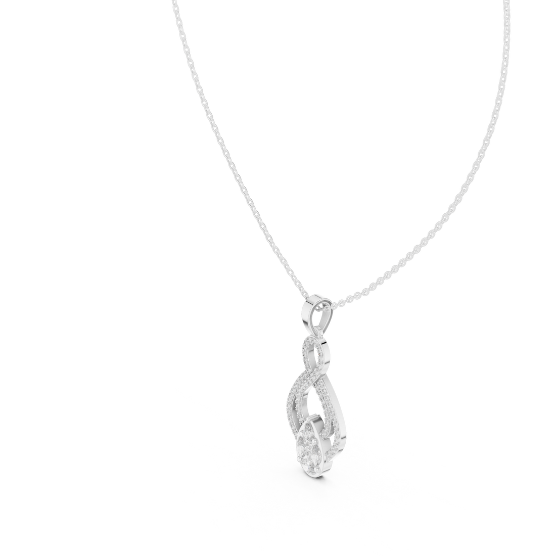 Oval Diamond Halo Pendant Necklace in Rose Gold, Elegant Minimal Necklace for Women Gift (Copy)