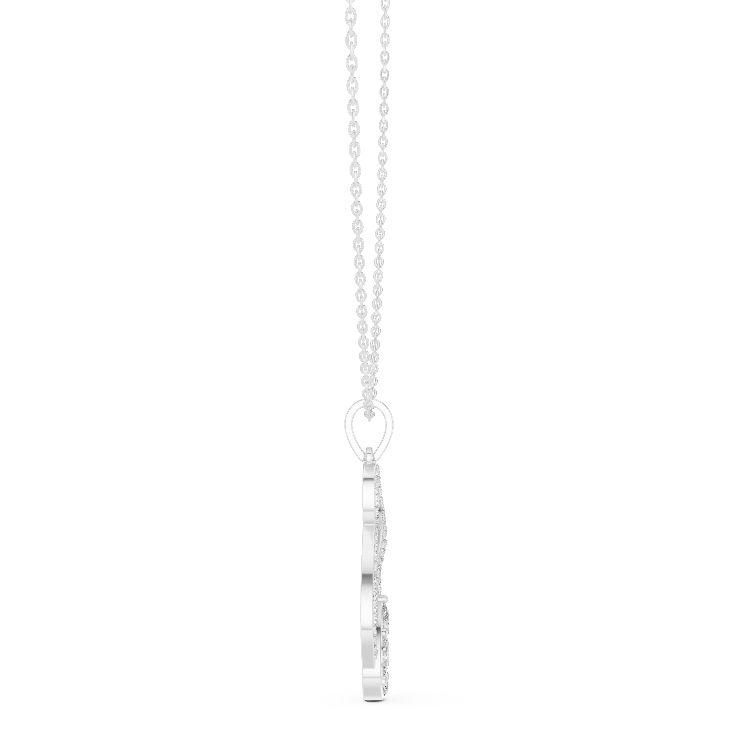 Oval Diamond Halo Pendant Necklace in Rose Gold, Elegant Minimal Necklace for Women Gift (Copy)