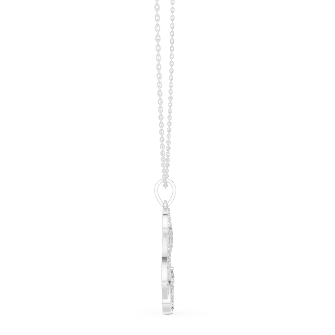 Oval Diamond Halo Pendant Necklace in Rose Gold, Elegant Minimal Necklace for Women Gift (Copy)