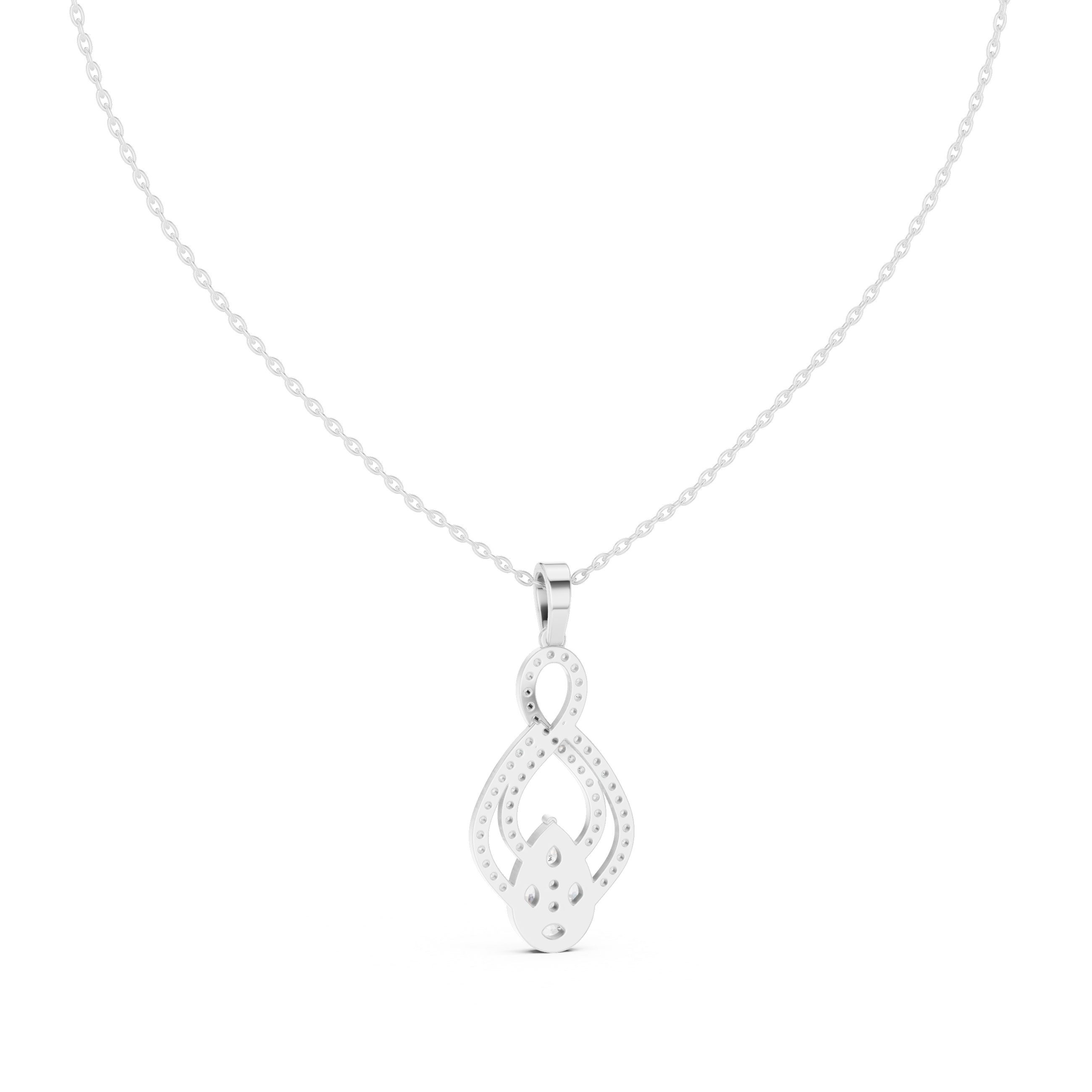 Oval Diamond Halo Pendant Necklace in Rose Gold, Elegant Minimal Necklace for Women Gift (Copy)