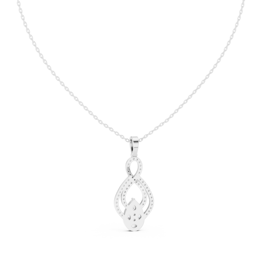 Oval Diamond Halo Pendant Necklace in Rose Gold, Elegant Minimal Necklace for Women Gift (Copy)
