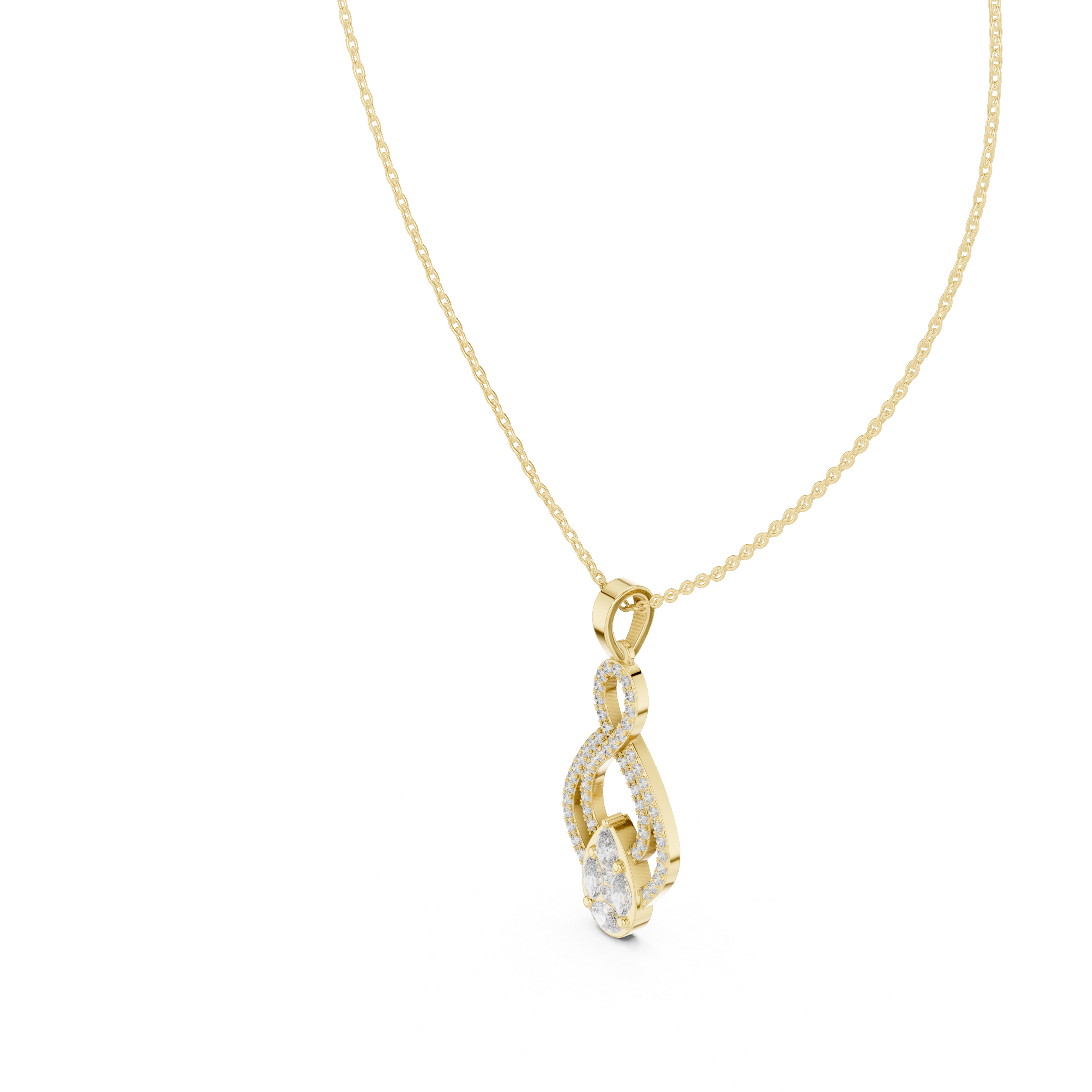 Oval Diamond Halo Pendant Necklace in Rose Gold, Elegant Minimal Necklace for Women Gift (Copy)