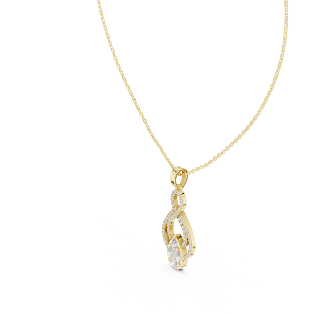 Oval Diamond Halo Pendant Necklace in Rose Gold, Elegant Minimal Necklace for Women Gift (Copy)