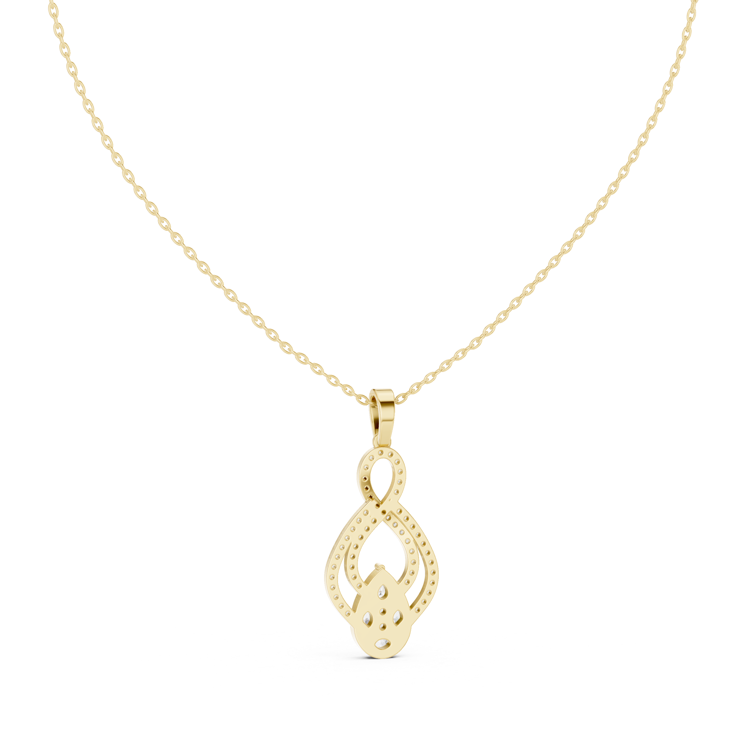 Oval Diamond Halo Pendant Necklace in Rose Gold, Elegant Minimal Necklace for Women Gift (Copy)