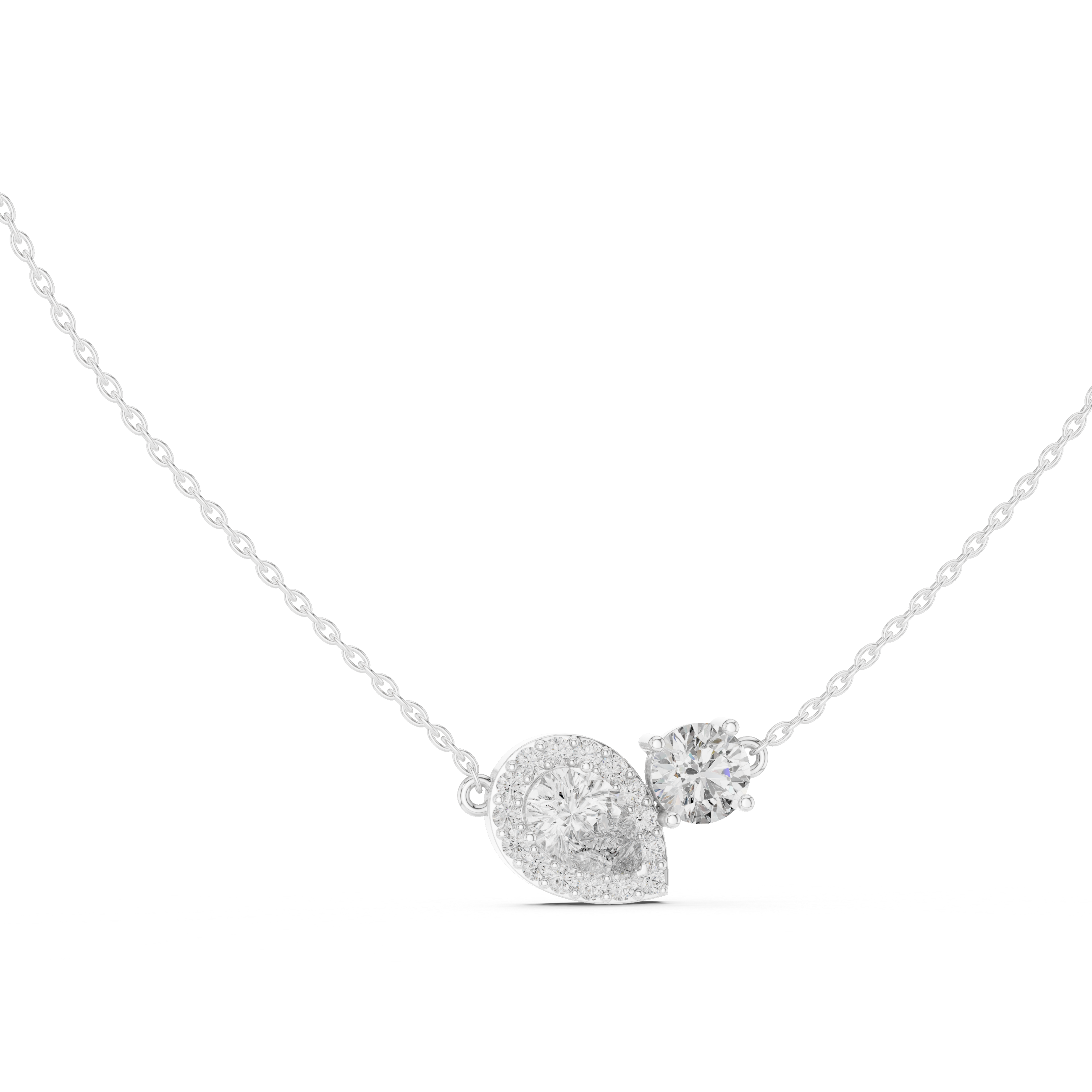 Dainty Diamond Pendant Necklace, Stylish Rose Gold Jewelry Gift for Her