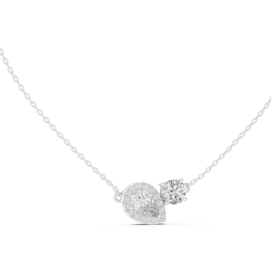 Dainty Diamond Pendant Necklace, Stylish Rose Gold Jewelry Gift for Her
