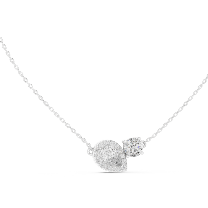 Dainty Diamond Pendant Necklace, Stylish Rose Gold Jewelry Gift for Her