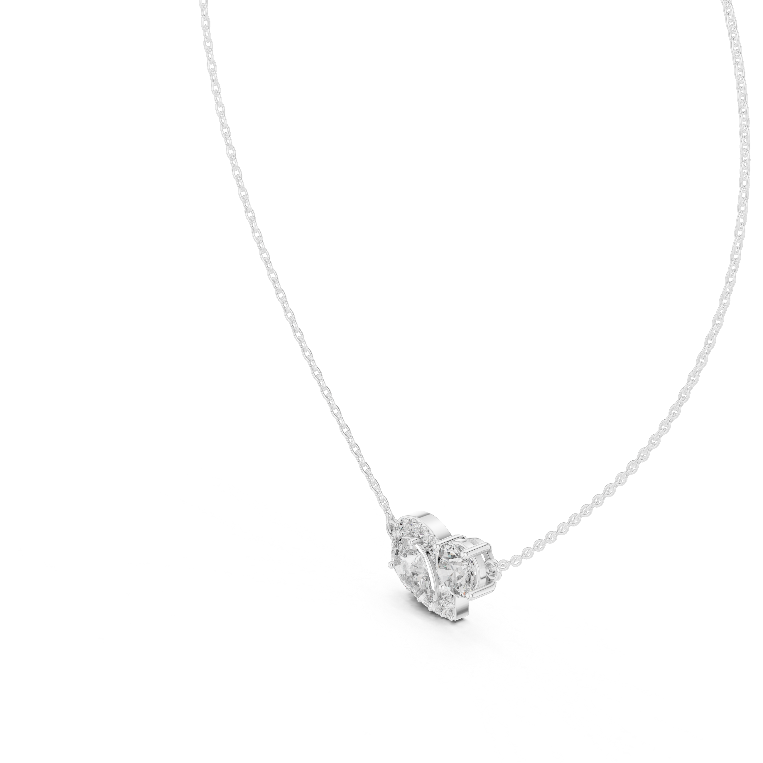 Dainty Diamond Pendant Necklace, Stylish Rose Gold Jewelry Gift for Her
