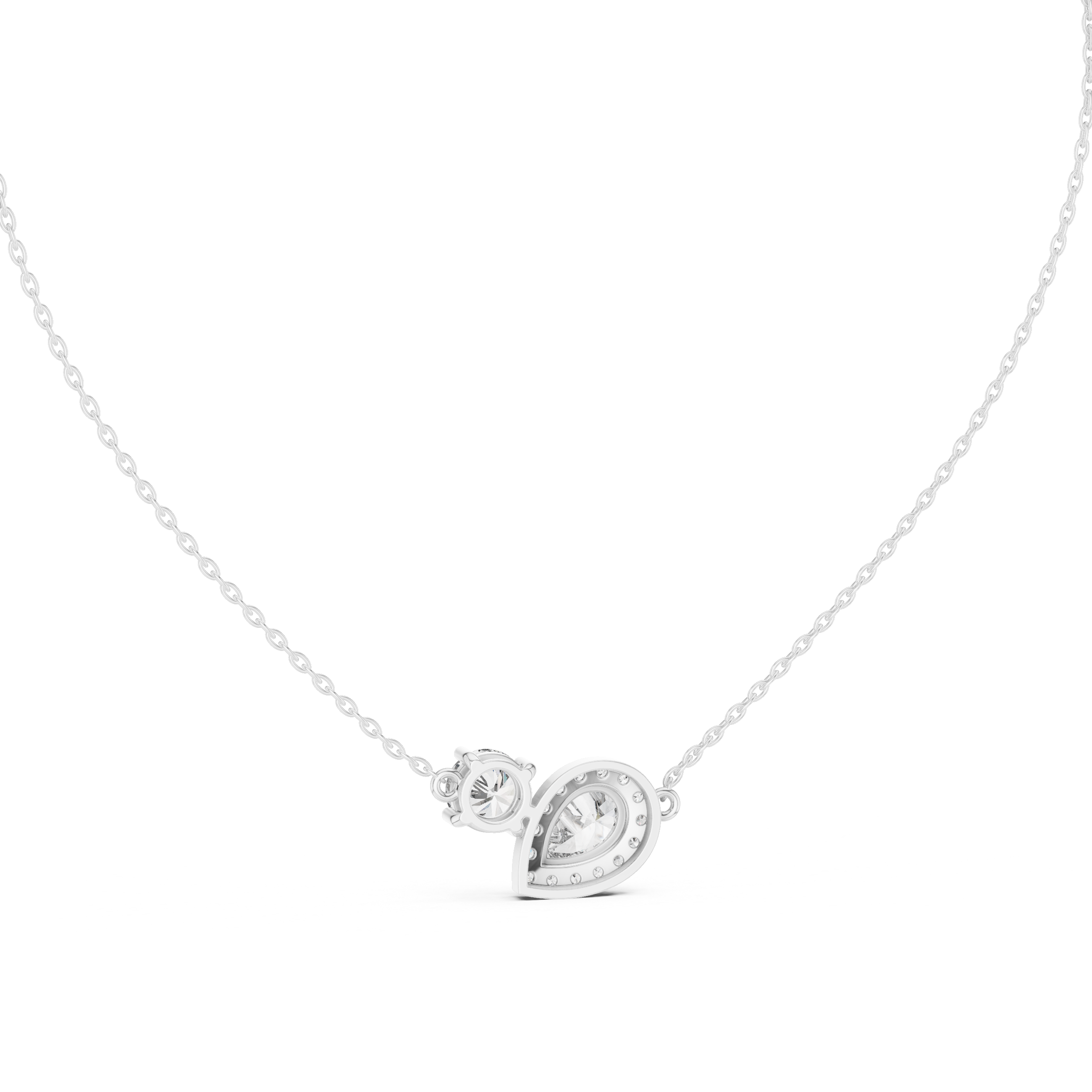 Dainty Diamond Pendant Necklace, Stylish Rose Gold Jewelry Gift for Her