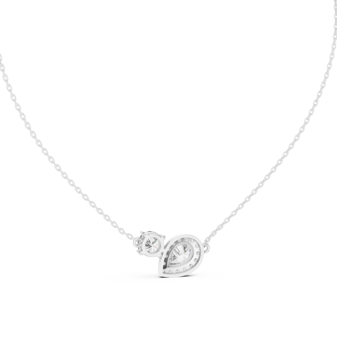 Dainty Diamond Pendant Necklace, Stylish Rose Gold Jewelry Gift for Her