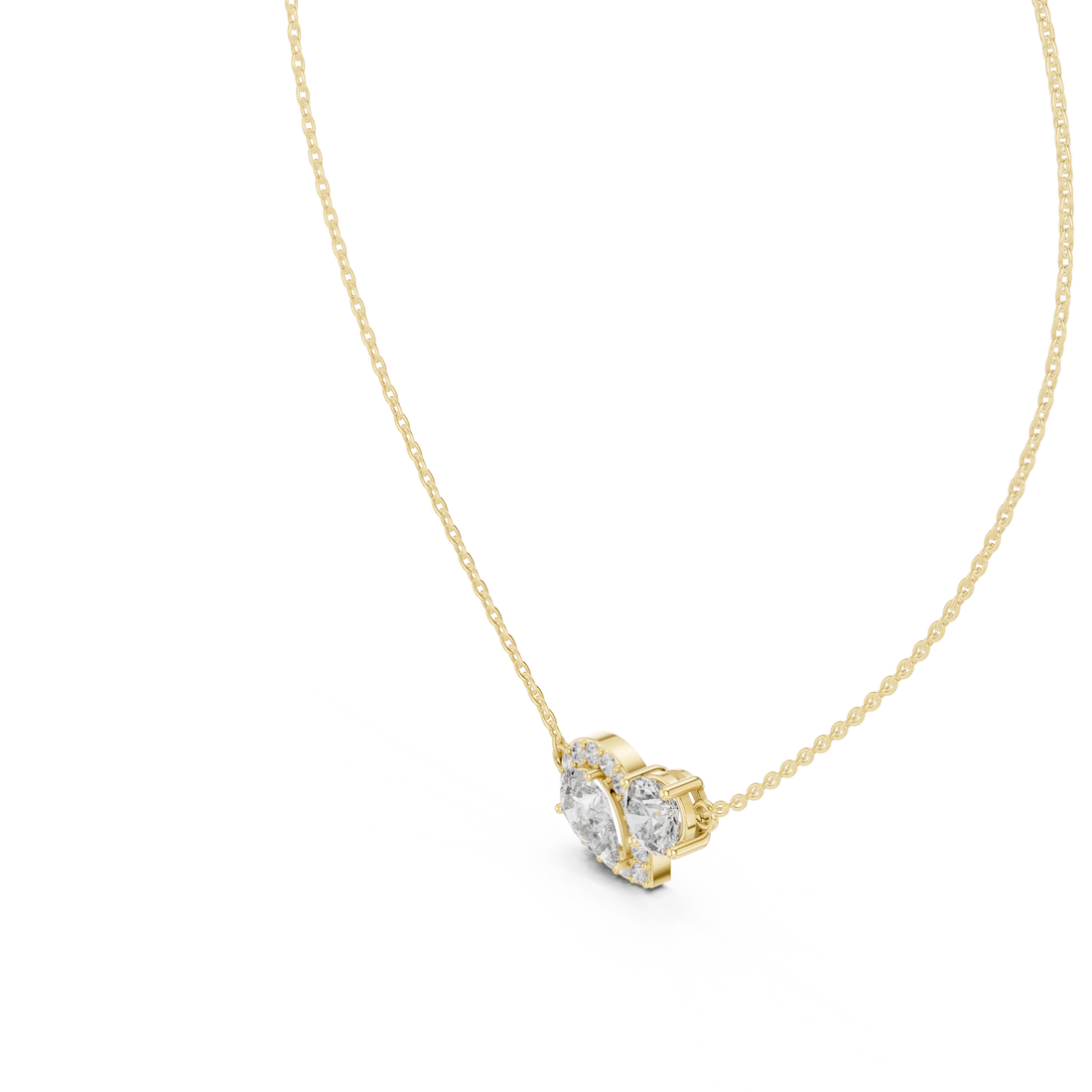 Dainty Diamond Pendant Necklace, Stylish Rose Gold Jewelry Gift for Her