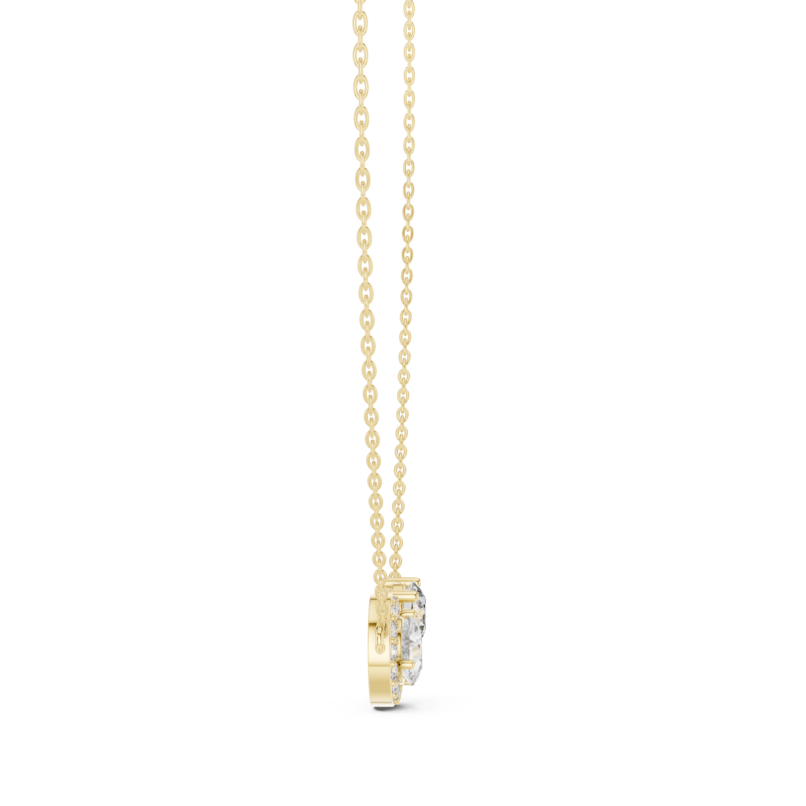 Dainty Diamond Pendant Necklace, Stylish Rose Gold Jewelry Gift for Her