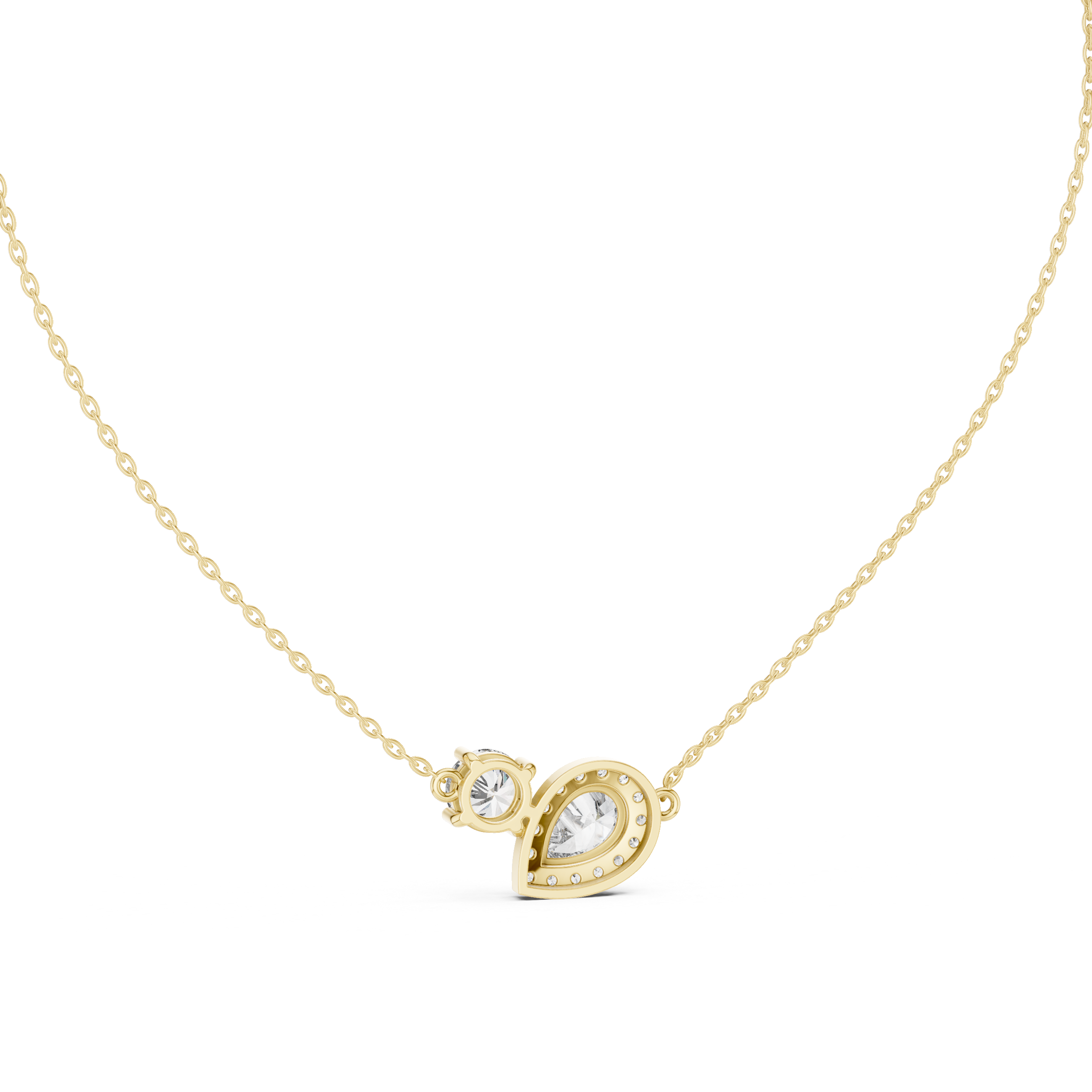 Dainty Diamond Pendant Necklace, Stylish Rose Gold Jewelry Gift for Her