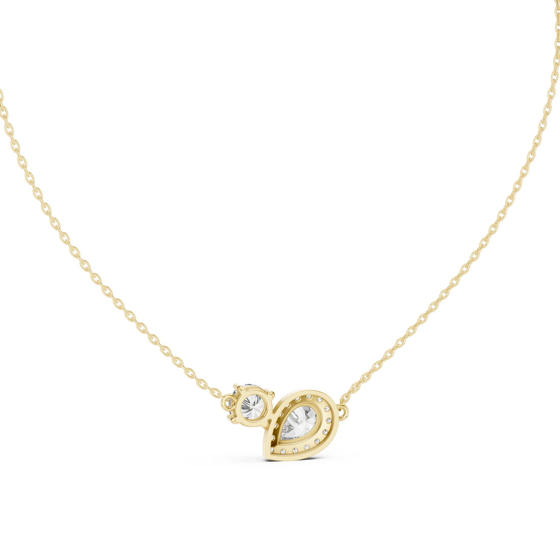 Dainty Diamond Pendant Necklace, Stylish Rose Gold Jewelry Gift for Her