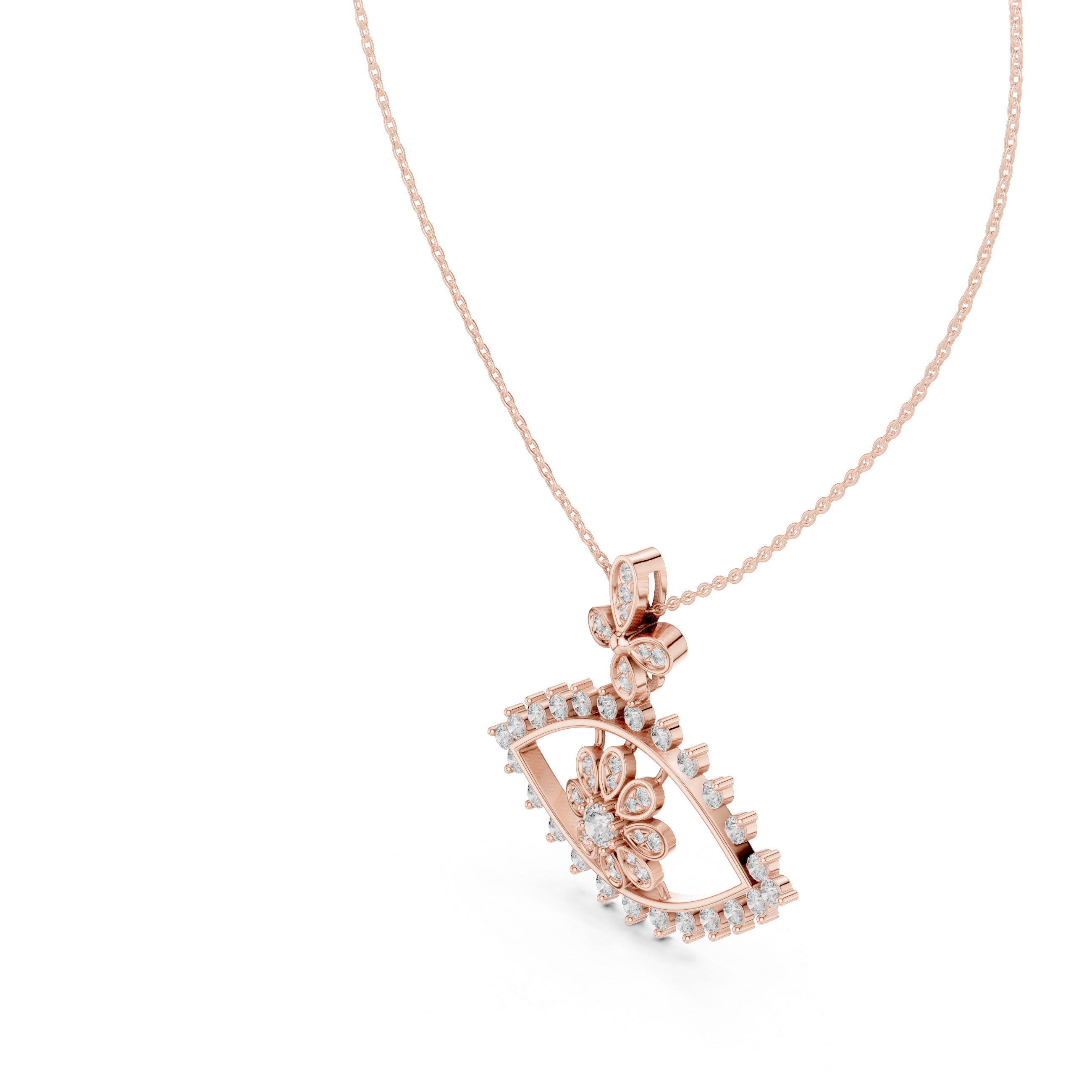 Evil Eye Round Diamond Necklace, Elegant White Gold Pendant for Wedding Gift