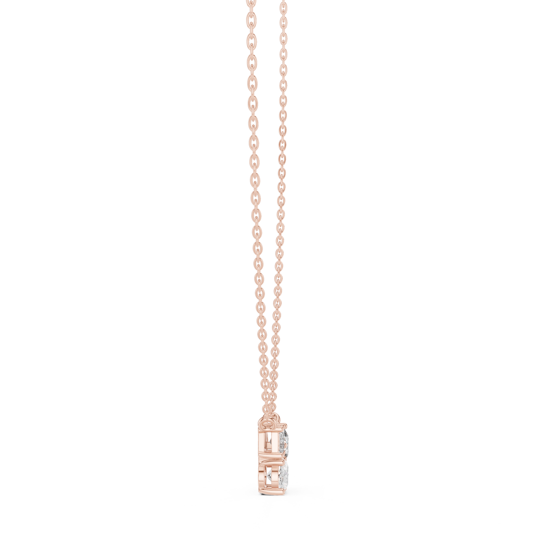 Trilogy Diamond Pendant Necklace, Three Stone Minimal Jewelry for Anniversary Gift