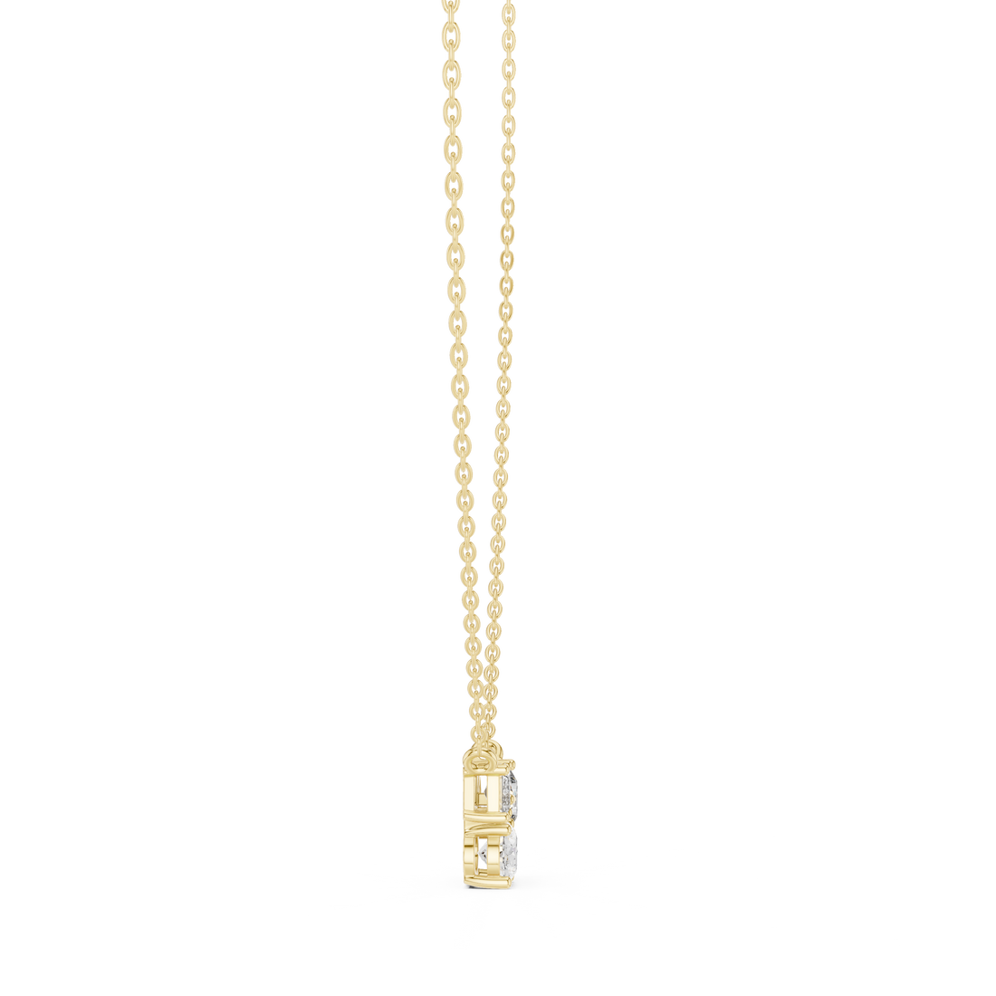 Trilogy Diamond Pendant Necklace, Three Stone Minimal Jewelry for Anniversary Gift