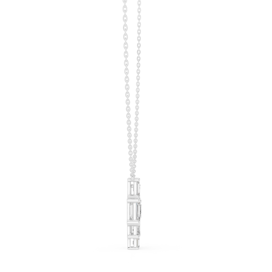 Multiple Emerald Diamond Pendant , Stylish Rose Gold Jewelry Gift for Women's