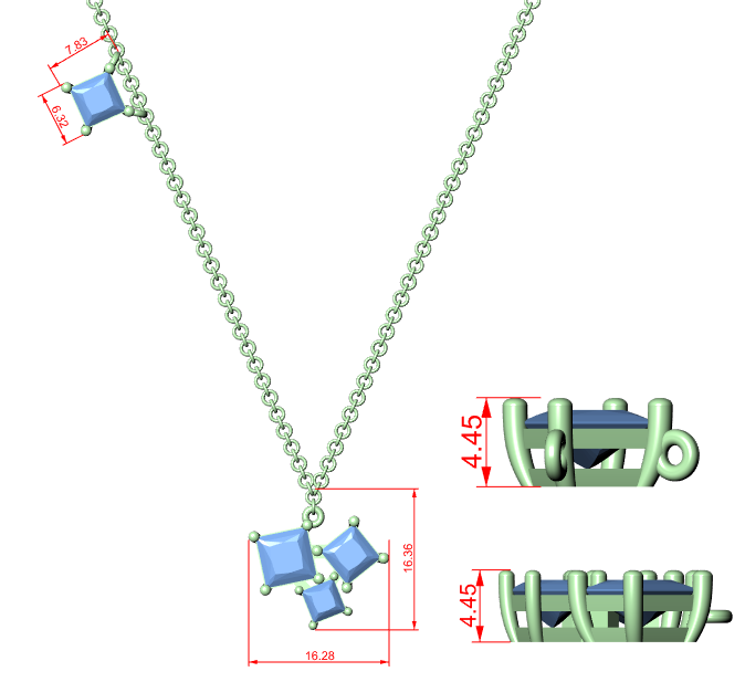 Luxury Three Stone Diamond Necklace, Minimal Gold Trilogy Pendant for Women