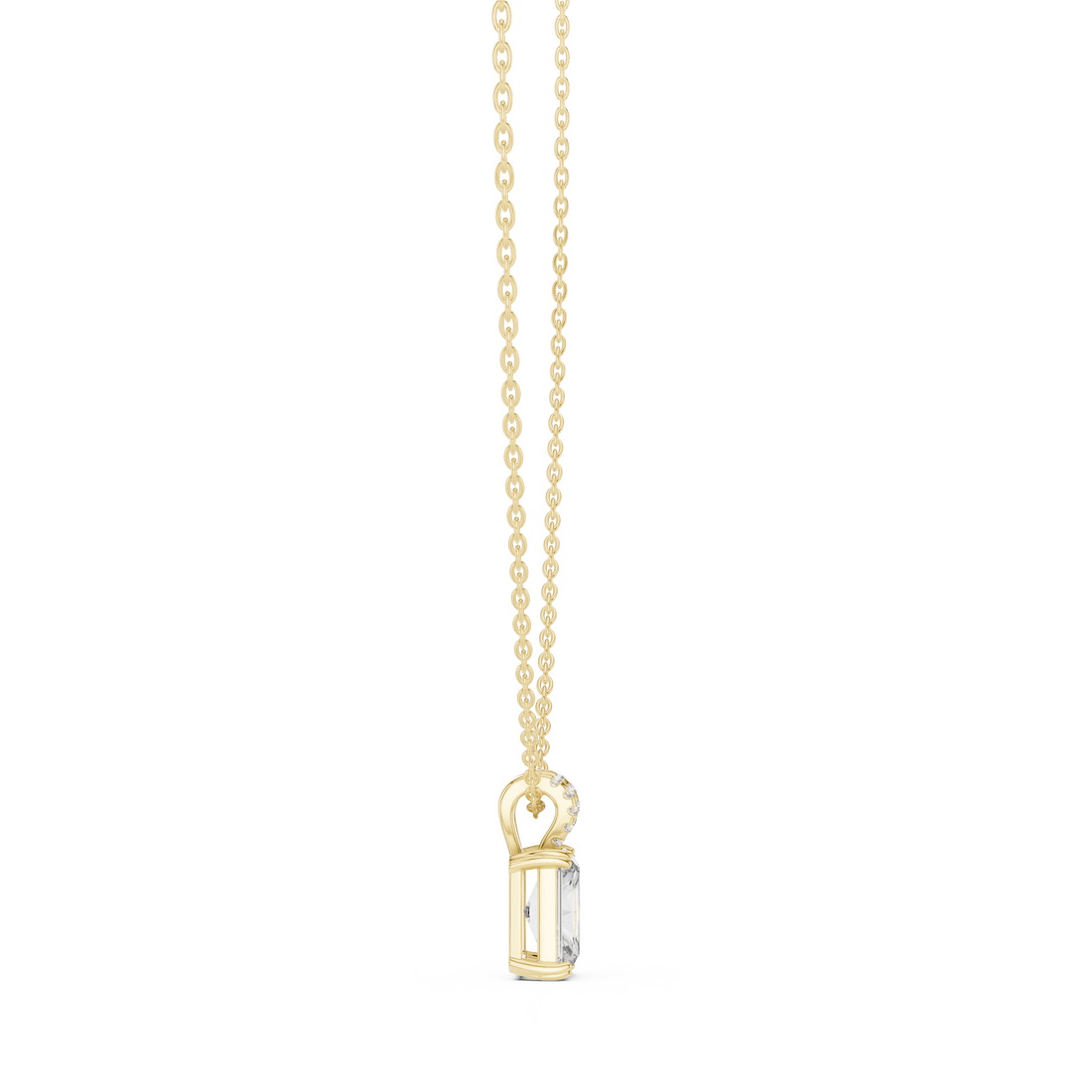 Radiant Diamond Pendant Necklace, Minimal White Gold Jewelry for Everyday Wear