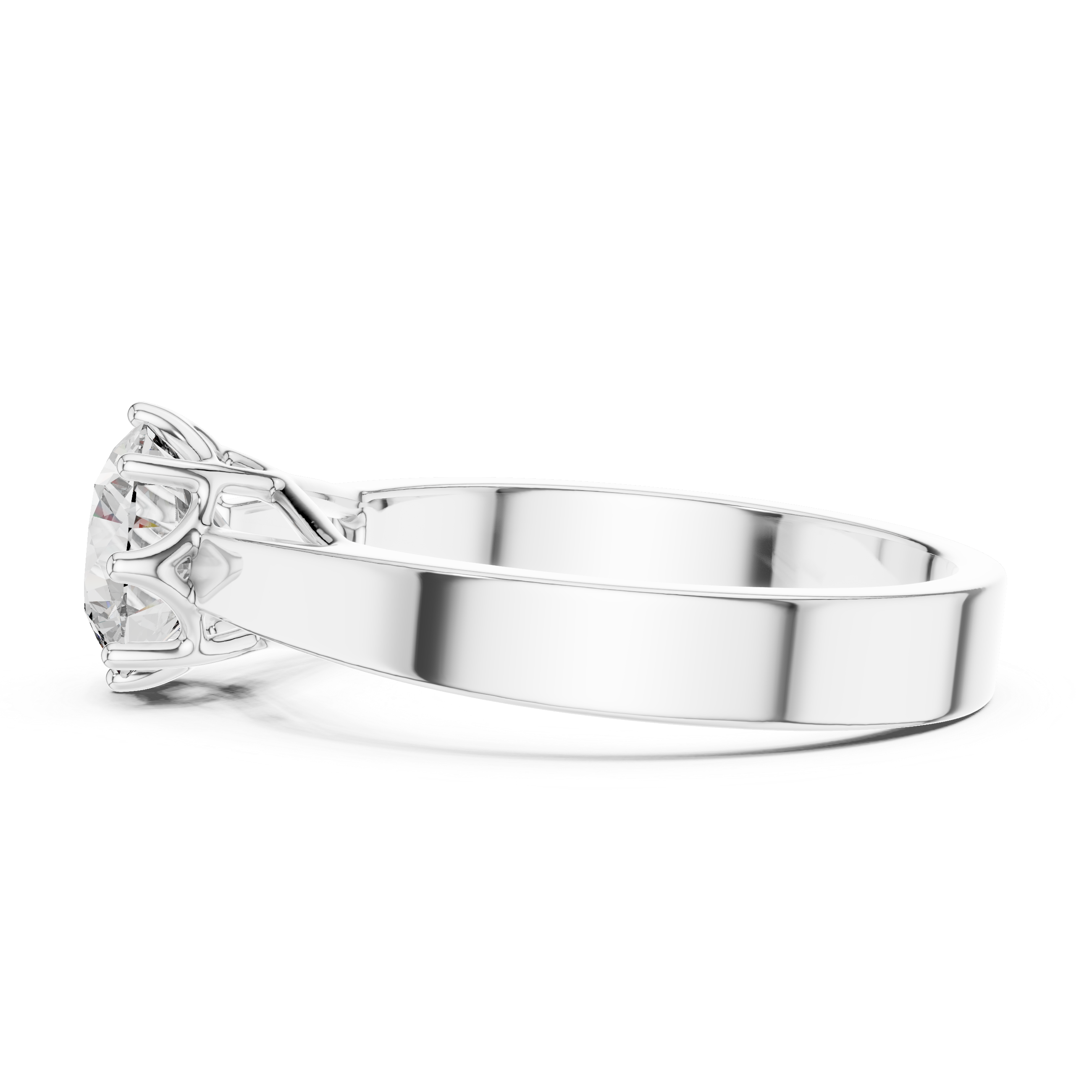 1  Carat Round Gold Solitaire with Prongs