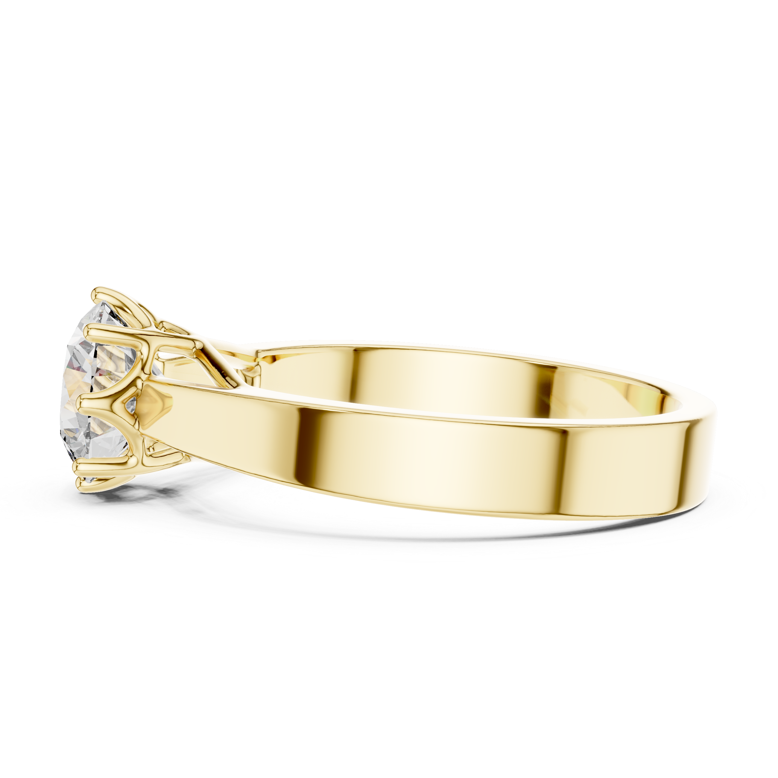 1  Carat Round Gold Solitaire with Prongs