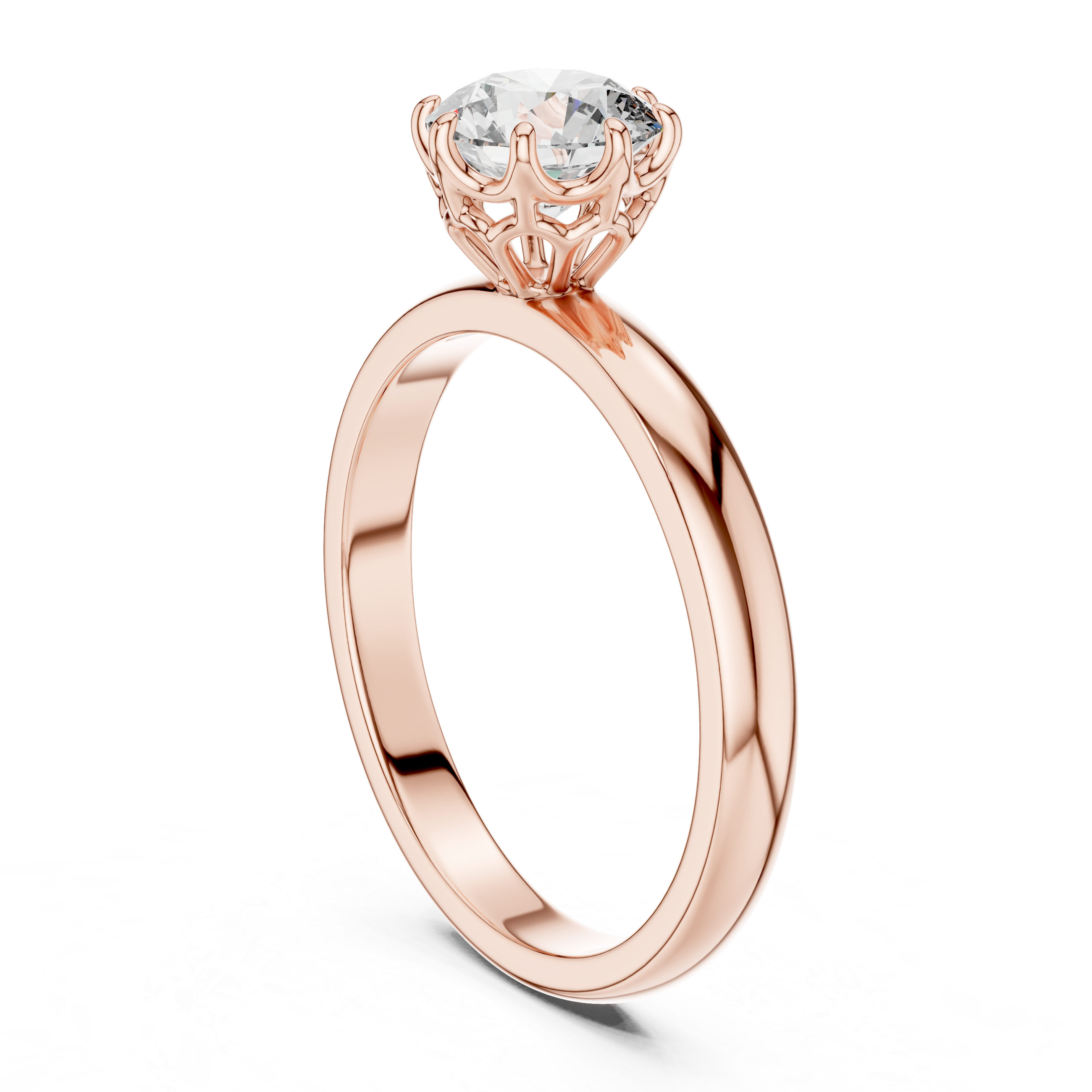 1 Carat Flush Stacking Round High Profile Solitaire