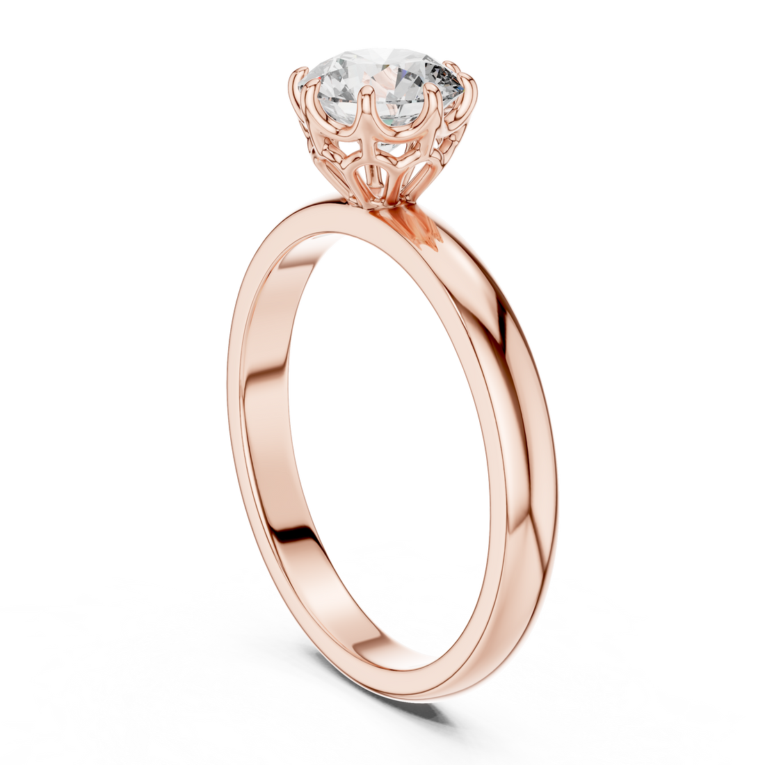 1 Carat Flush Stacking Round High Profile Solitaire