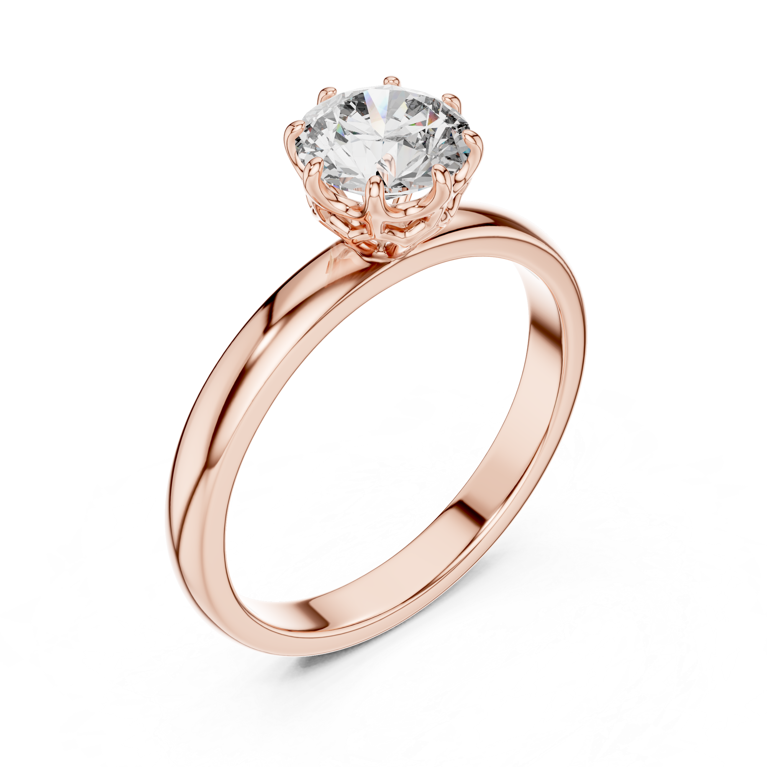 1 Carat Flush Stacking Round High Profile Solitaire