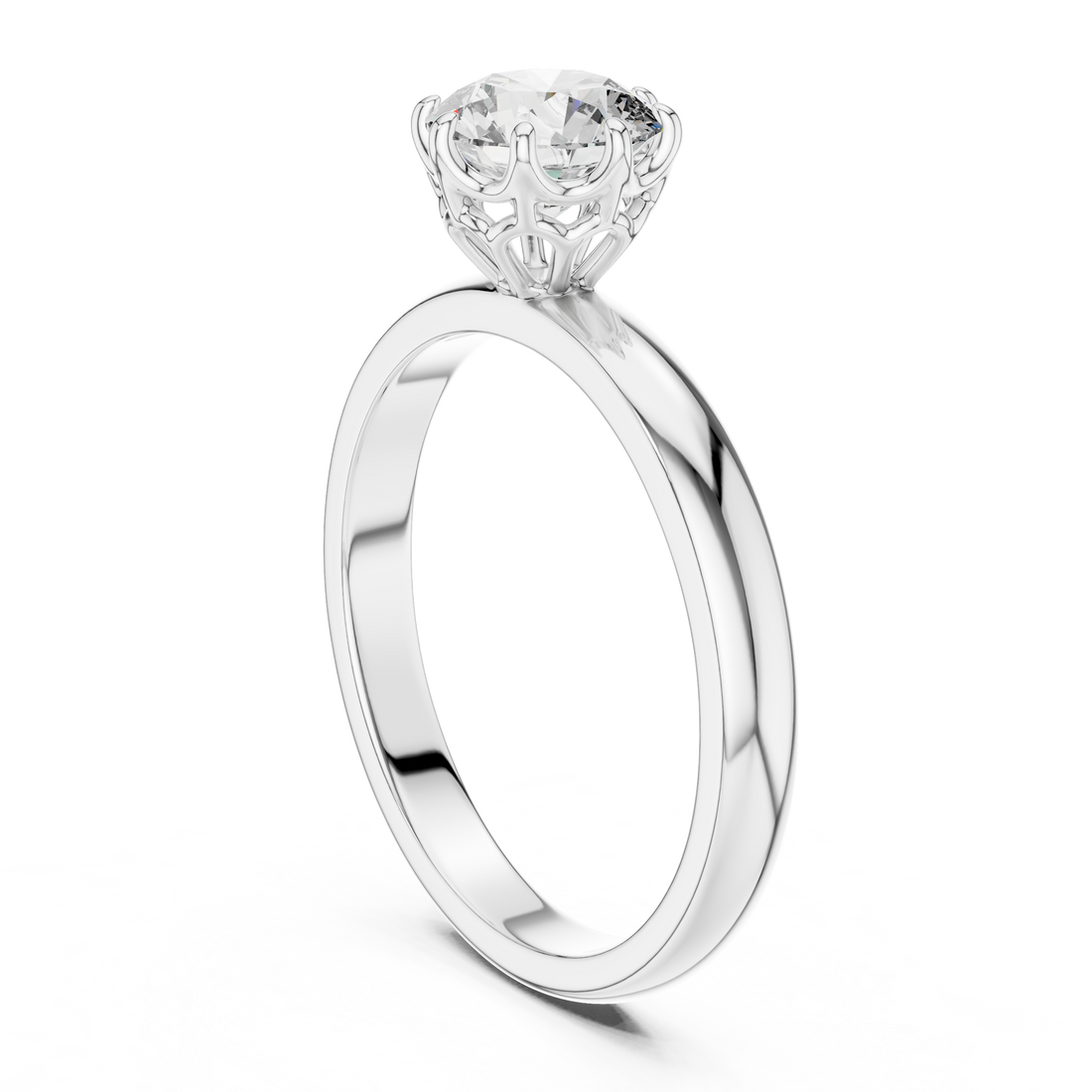1 Carat Flush Stacking Round High Profile Solitaire