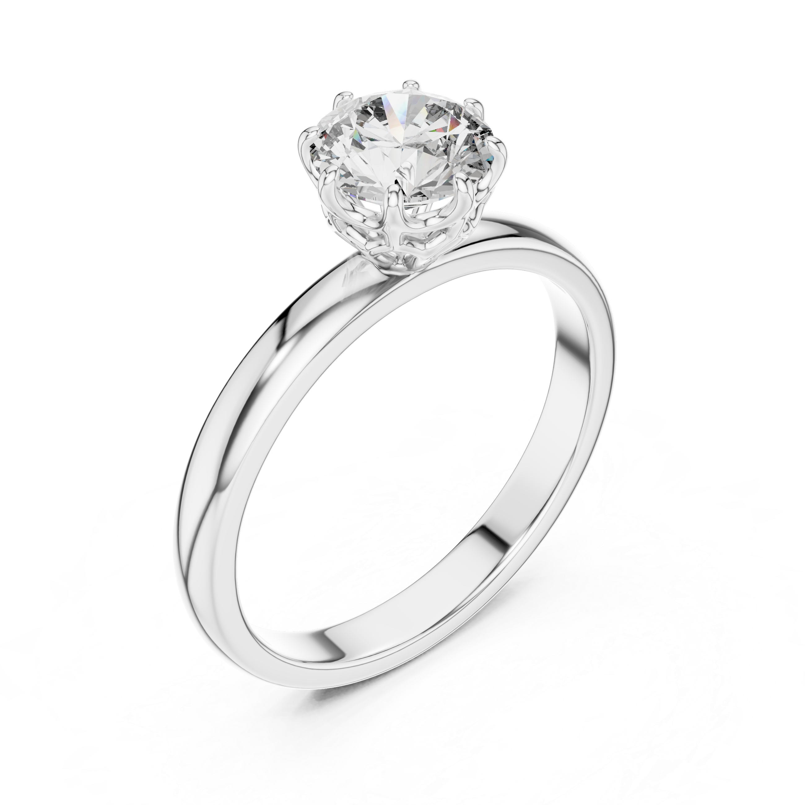 1 Carat Flush Stacking Round High Profile Solitaire
