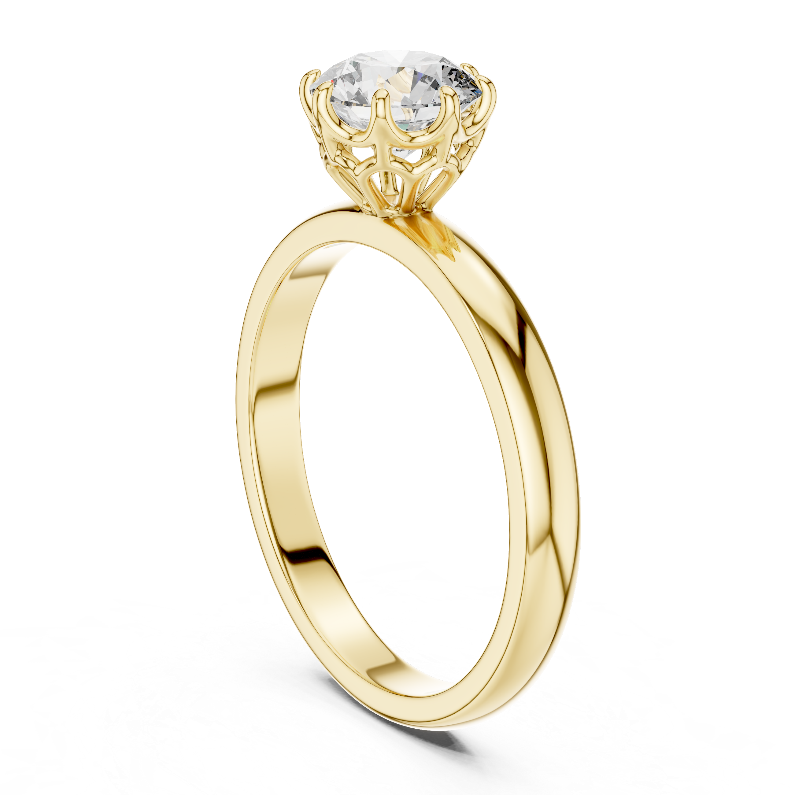 1 Carat Flush Stacking Round High Profile Solitaire