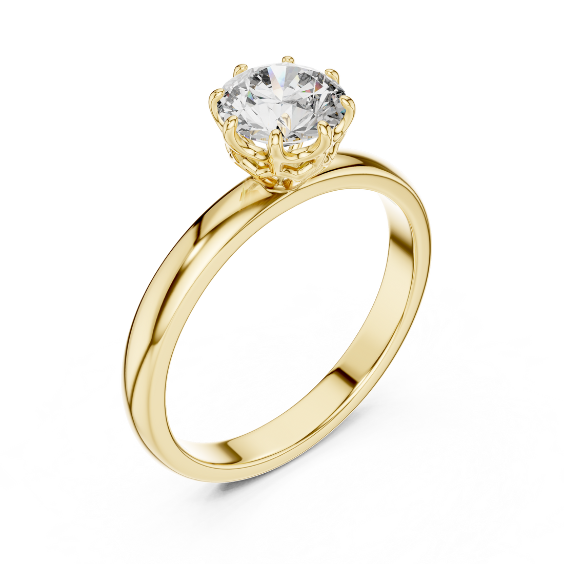 1 Carat Flush Stacking Round High Profile Solitaire